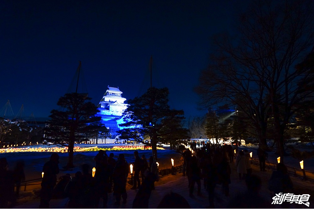 會津繪蠟燭祭 | 福島鶴城 一萬支繪花蠟燭燈海 鶴城燈光好美啊