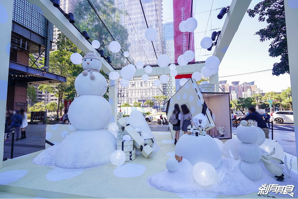 Jo Malone London 巨型雪人禮物盒 | 台中聖誕景點 奶油色禮盒造景超萌超好拍