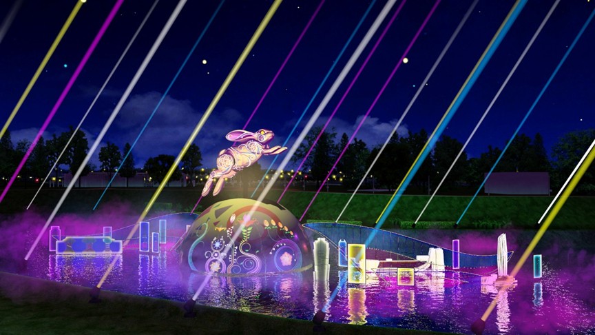 2023台中燈會 | 中臺灣元宵燈會 台中中央公園 全台最大水上動態主燈 HAPPY兔小提燈怎麼領？