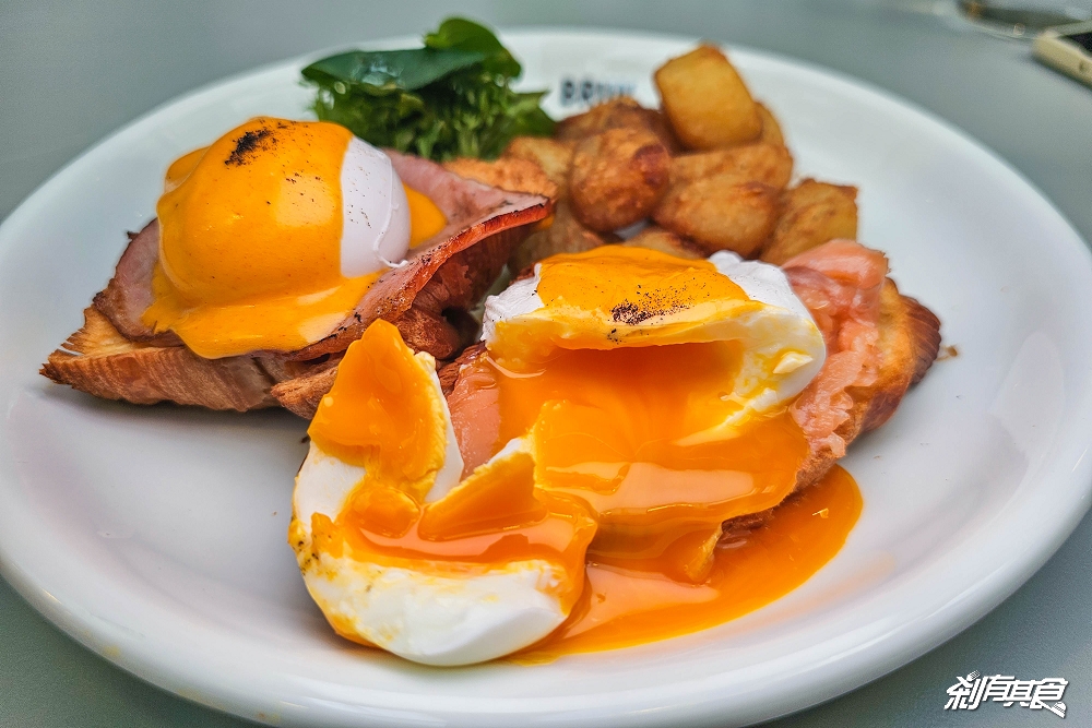 BRUN不然早午餐台中店 | 台中早午餐 班尼迪克蛋配上法國GC可頌 超好吃！