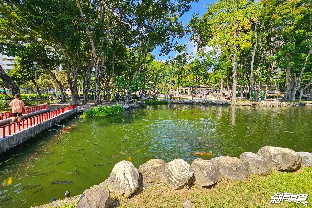 台中北屯兒童公園 | 台中特色公園 林間探索遊戲場超好玩 還有松鼠、鴿子 假日放電好去處