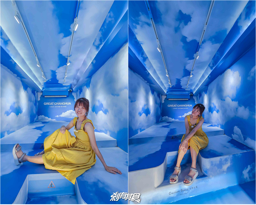 芊動彰化親子園區，彰化最新免費景點，坤悅開發打造「爬牆大貓、三隻小豬、貓咪巴士」夜間點燈也很美