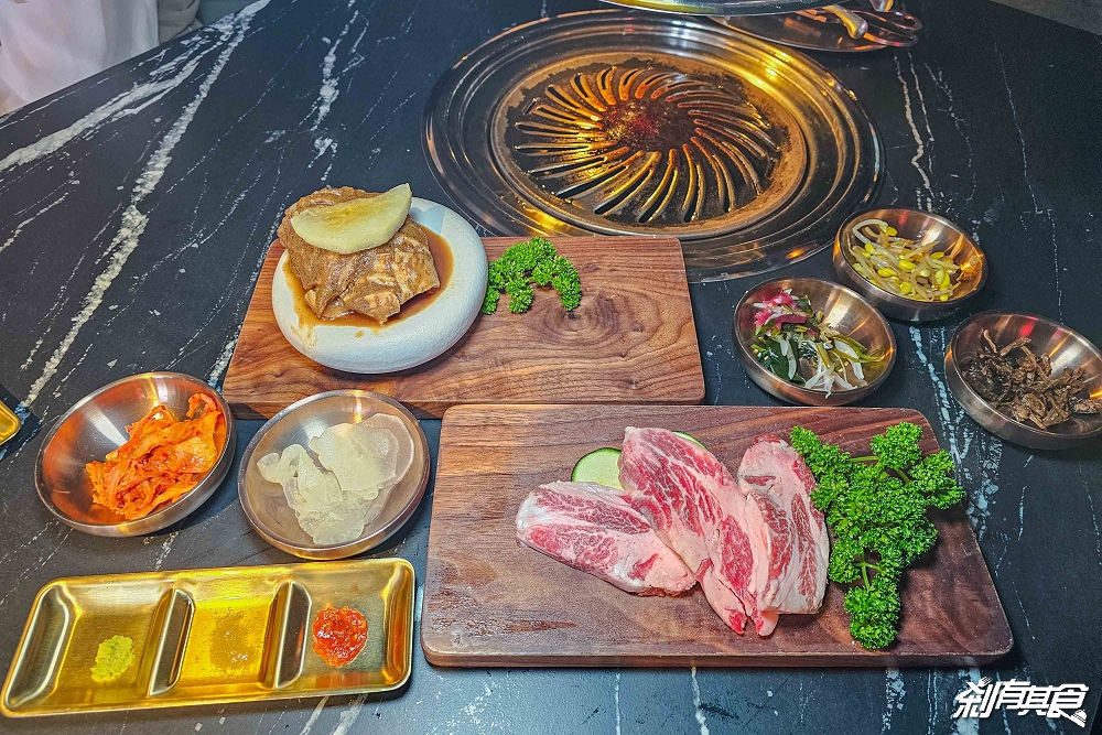 BAY Korean BBQ Club《單身即地獄》文世勳台中韓式燒肉餐廳，松露和牛黑醬麵、馬鈴薯排骨湯