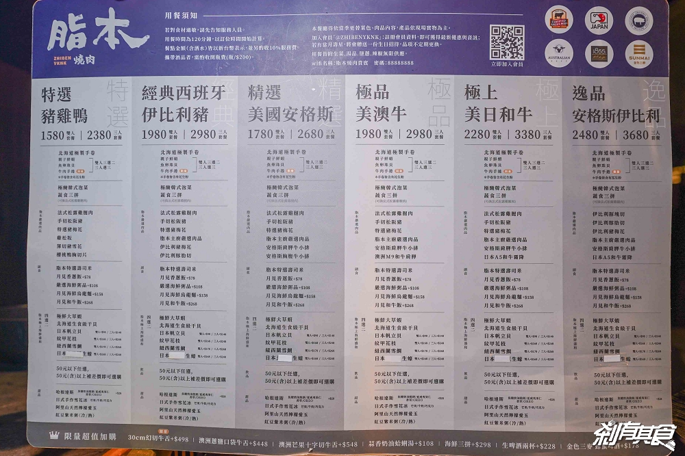 脂本燒肉，彰化超犯規燒肉店，用「A5和牛、蔥鹽口袋厚切牛舌、伊比利豬」征服老饕，彰化約會餐廳